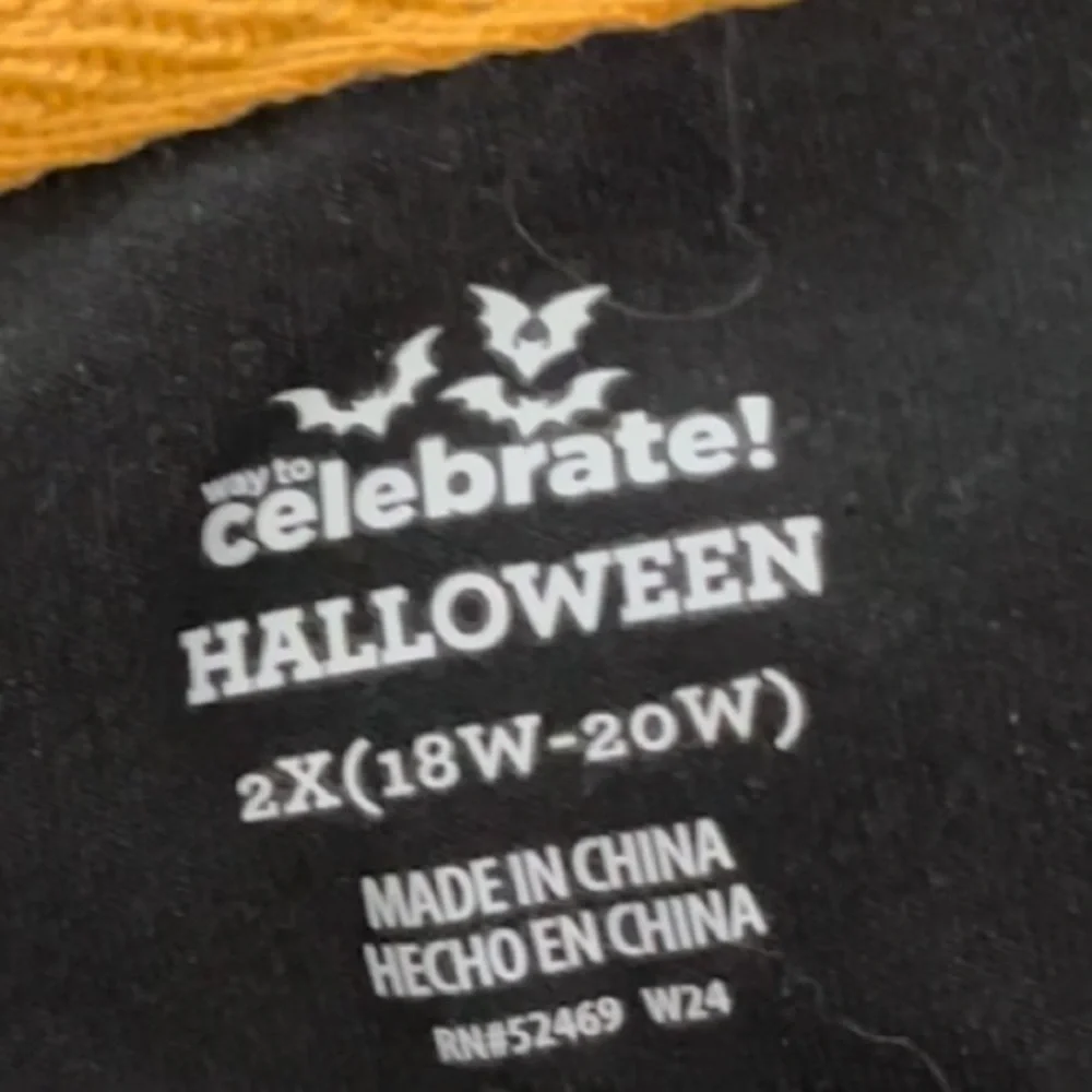 Black Skeleton Print Halloween Costume